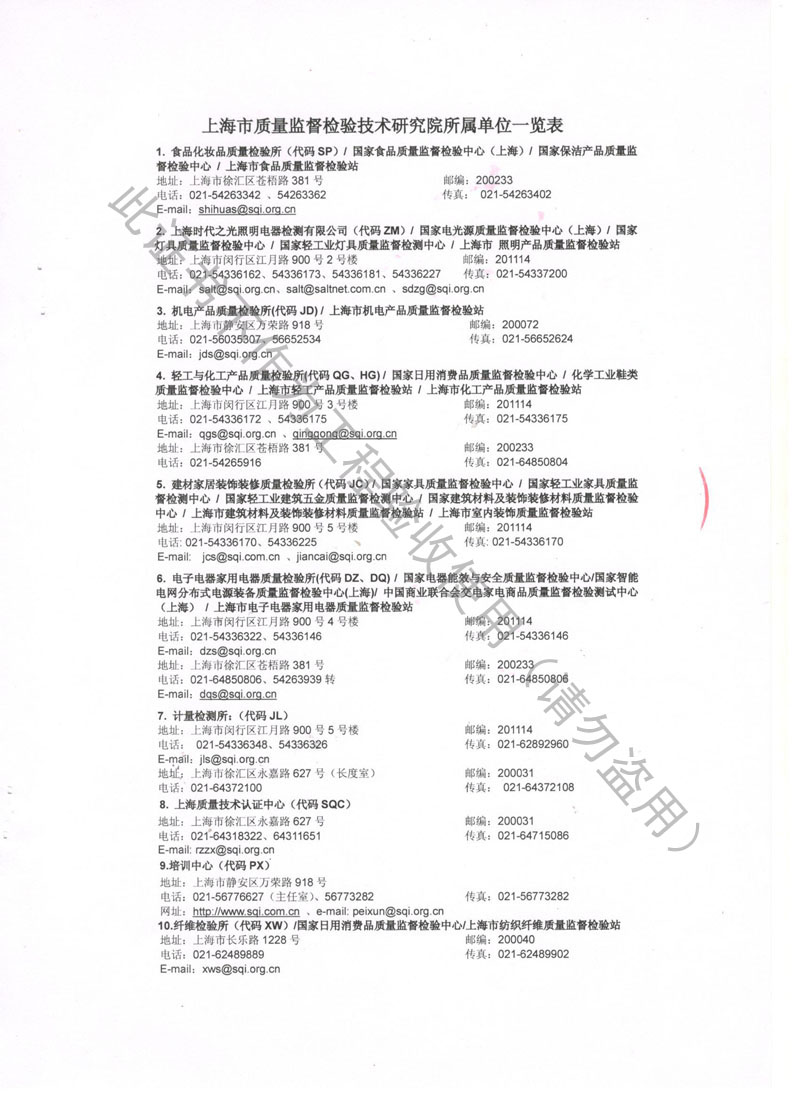 荣获上海市质量监督局颁发风机弹簧减震器检验